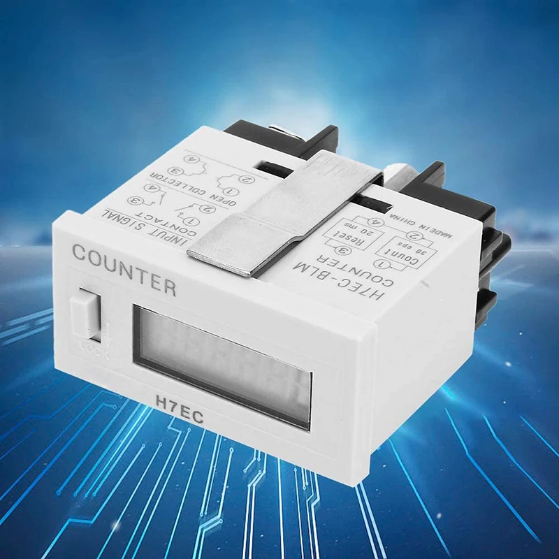 

H7EC BLM Electronic Counter Digital Electrical Counter BVLM FBV Totalizer Without Voltage Input With 6 Digit LCD Display