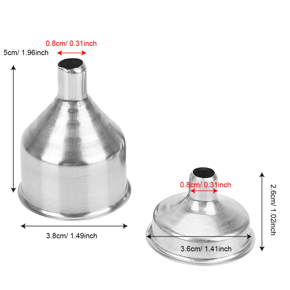 Stainless Steel Funnel Mini Bar Wine Flask Funnel Small Mouth Filling Hip Flask Narrow-Mouth Bottles
