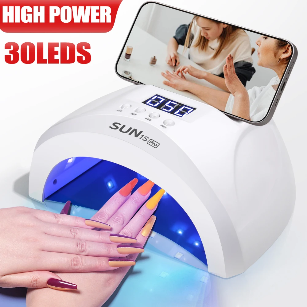 전문 네일 드라이어 젤 폴리쉬 건조 램프 30LED 네일 큐어링 램프 네일 아트 광선요법 기계 도구 살롱 장비