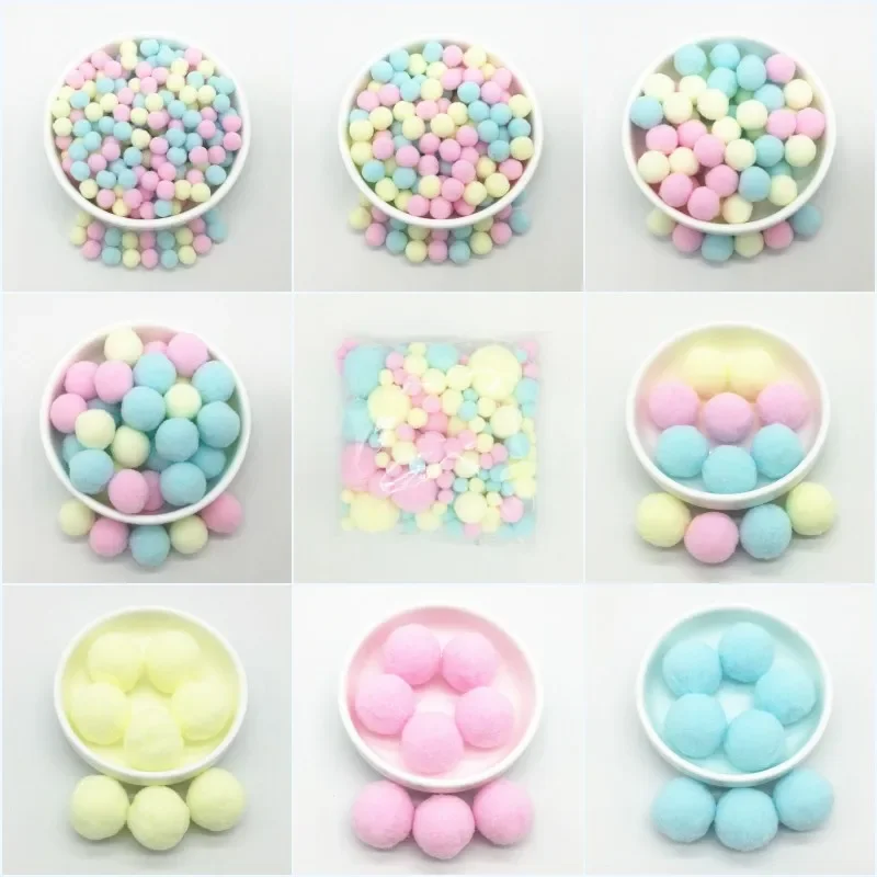 Pom Pom Fur Balls DIY Craft Decor Accessories With Craft Supplies, Pom Poms Craft Supplies, Fluffy Ball Accessories 20g
