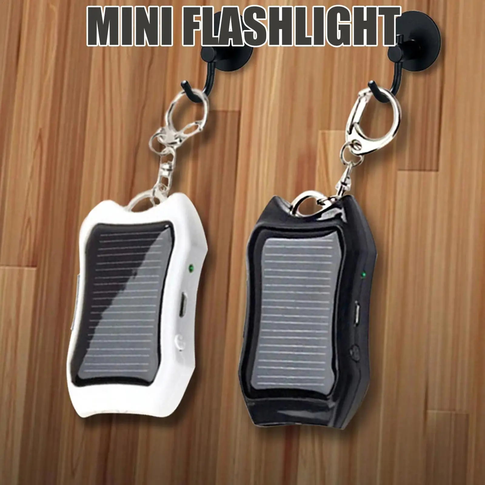 Solar Battery Charger With Flashlight And Keychain Mobile Power Supply 1200amh Energy Saving Battery Power Bank For Cellphone 1