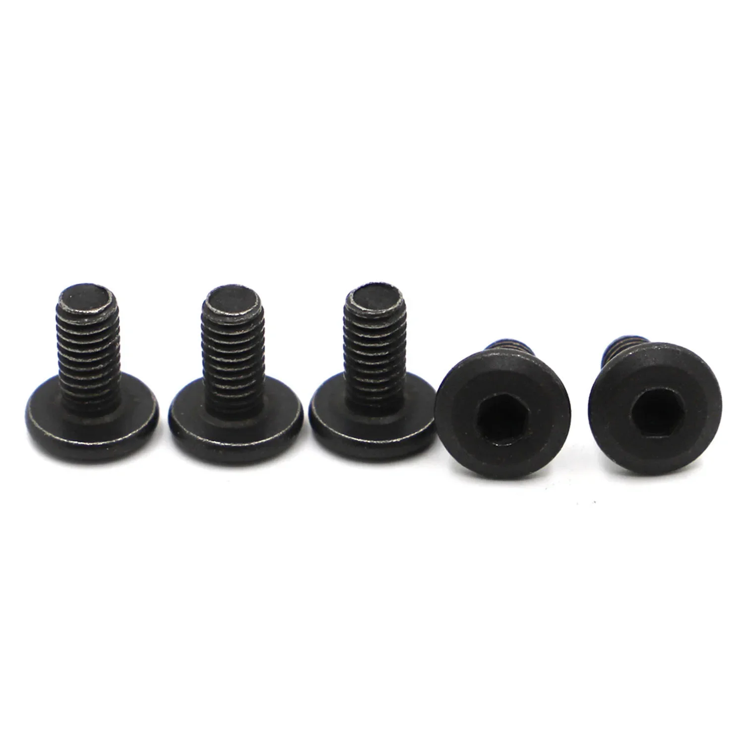 5/10Pcs Black Carbon Steel Hypotenuse Flat Head Hex Drive Screw Down Side Furniture Screws Bolts M5 M6 M8