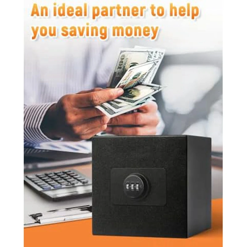 Piggy Bank For Adults, Metal Money Box Stainless Steel Combination Reusable Safe, Metal Money Box With Combination Lock 5