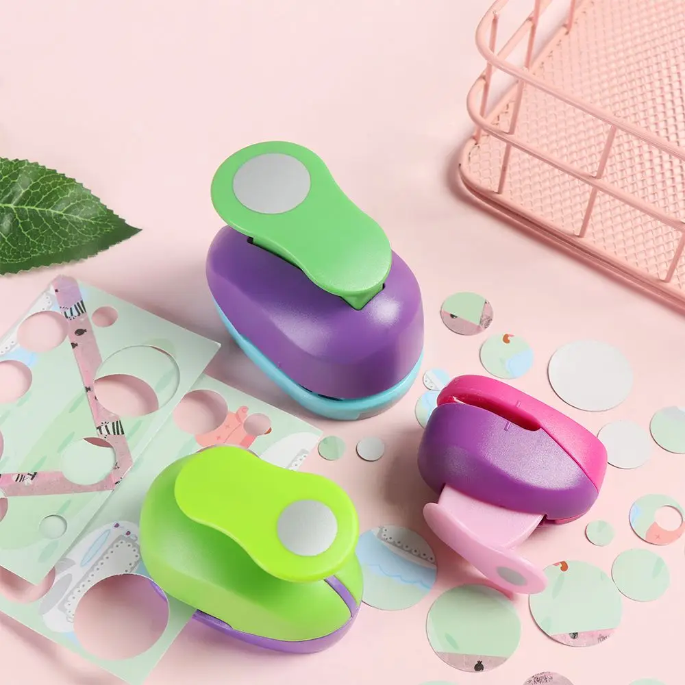9mm 16mm 25mm Color Random Scrapbooking DIY Paper Shaper Cutter Embossing Cards Making Round Hole Punch