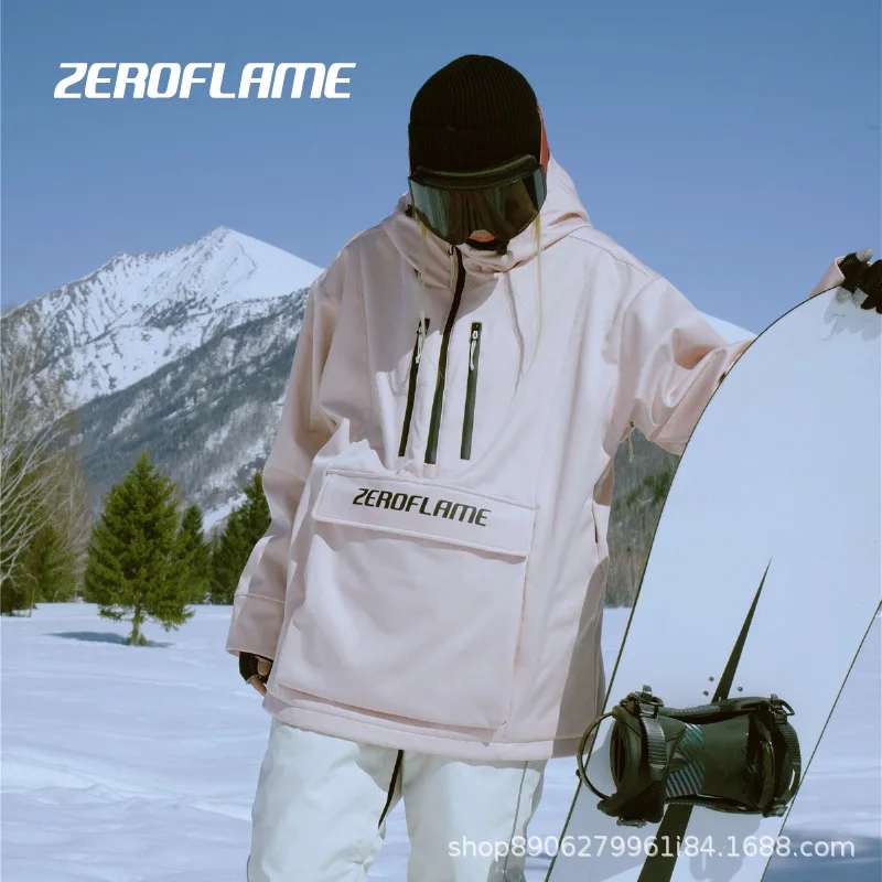 3L Ski Wear Women Man Hooded Sweater Reflective Trend Ski Coat Thickened Warmth and Waterproof Equipment Jacket Women ski jacket