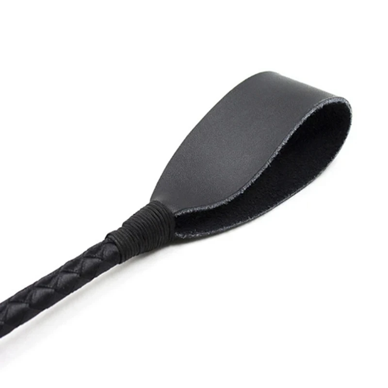 1PC Lightweight Portable PU Leather Riding Whip Anti-Slip Handle Horse Whip Racing Horse Training Durable Easy Install