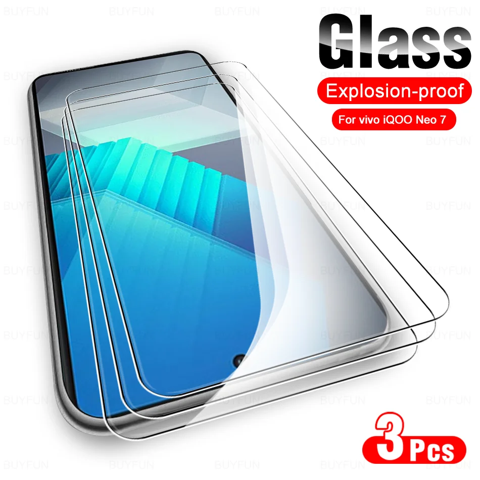 

3Pcs Full Glue Glass For vivo iQOO Neo 7 Racing V2232A Tempered Glass For iQOO Neo7 5G I2214 iQOONeo7 6.78'' HD Screen Protector