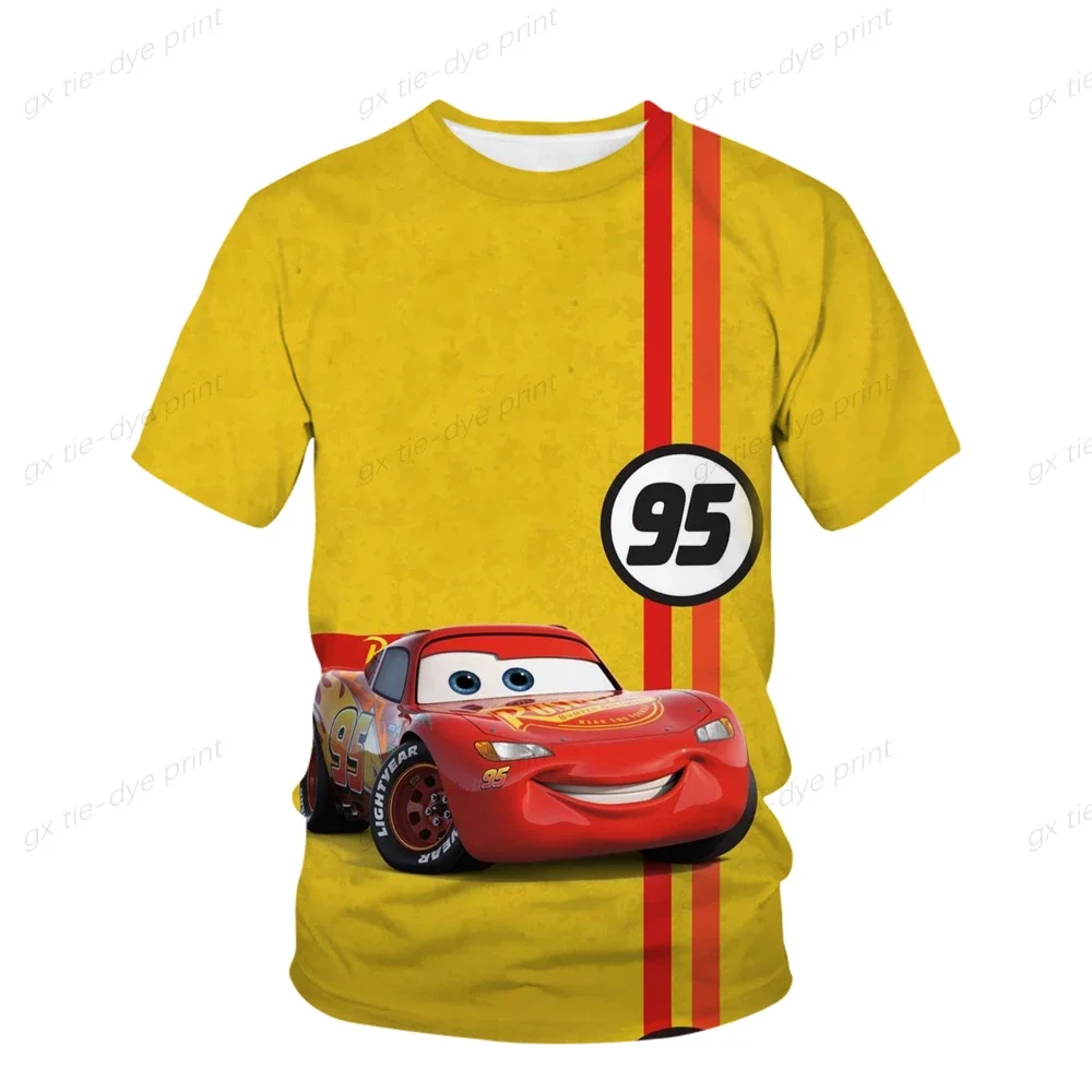 New Summer Children Cars T-Shirt Kids Lightning McQueen Clothes Kawaii Anime Cartoons Kids Boy Girl Hip Hop T Shirt Casual Top 6