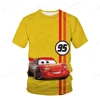 New Summer Children Cars T-Shirt Kids Lightning McQueen Clothes Kawaii Anime Cartoons Kids Boy Girl Hip Hop T Shirt Casual Top 6