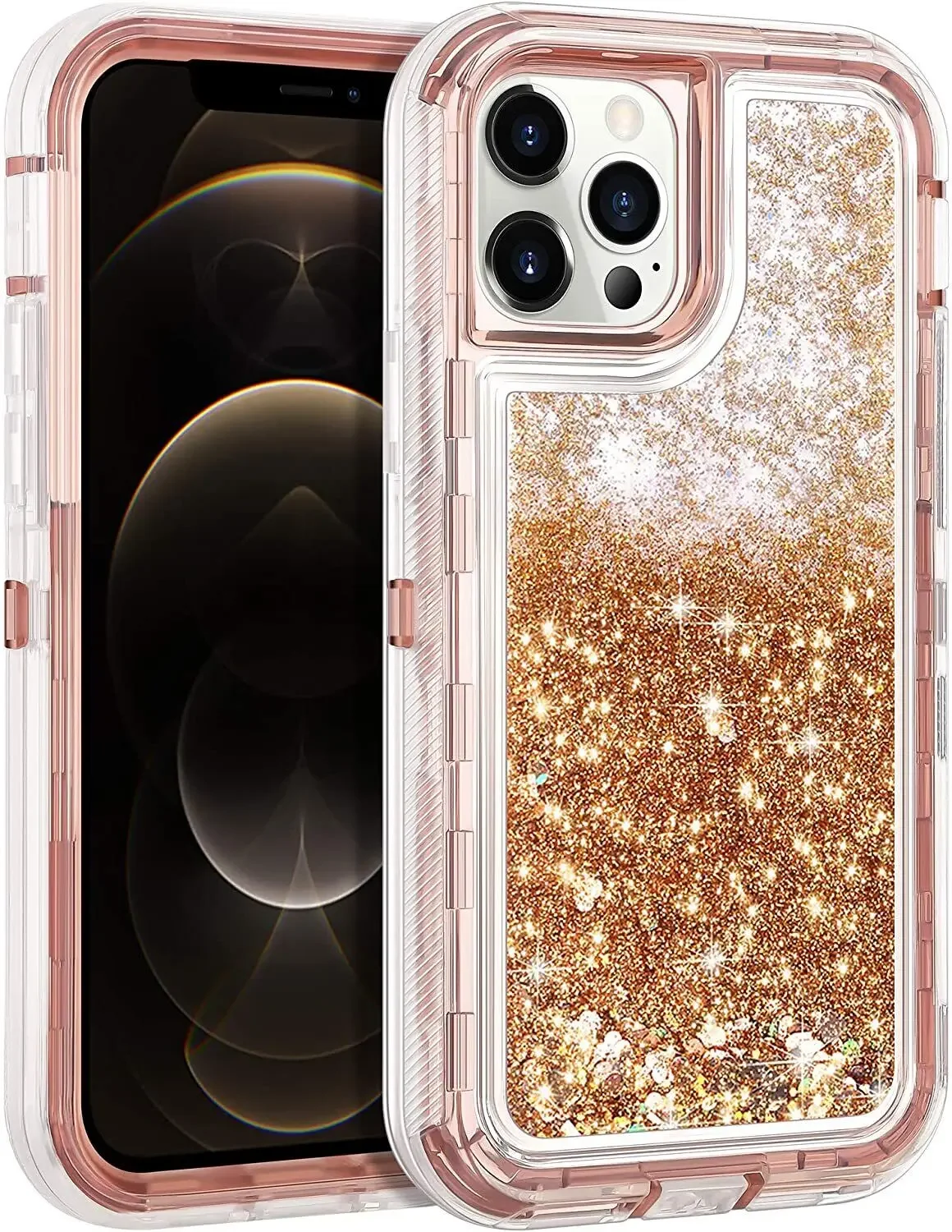 Liquid Glitter Shockproof Phone Case with 3D Sparkly Cover and Anti-Scratch Design