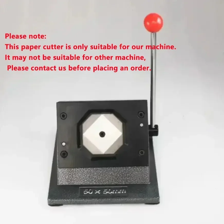 50x50mm Square Refrigerator Badge Press Rotating Machine badge maker Metal Badge Paper Cutter Machine 100PCS Rubber Magnet Material Parts