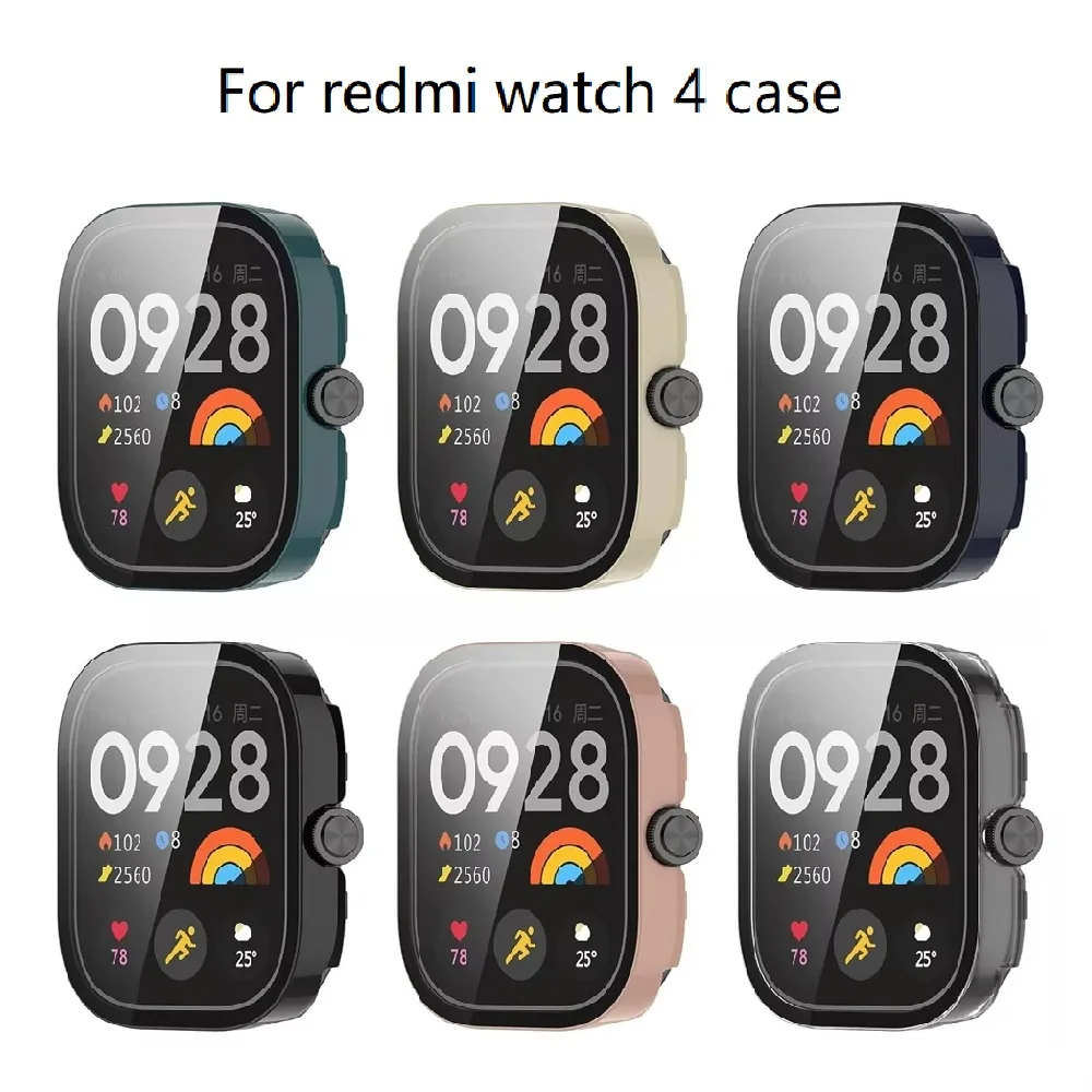 Watch Screen Protector Case Tempered Glass Case For Xiaomi Redmi Watch 5 Active accessories Screen Protector PC Bumper Protective Cover Redmi Watch 4 case watch screen protector case,watch accessories,watch screen protector,watch case,watch protective case,watch cover,watch protective cover,bumper protective case