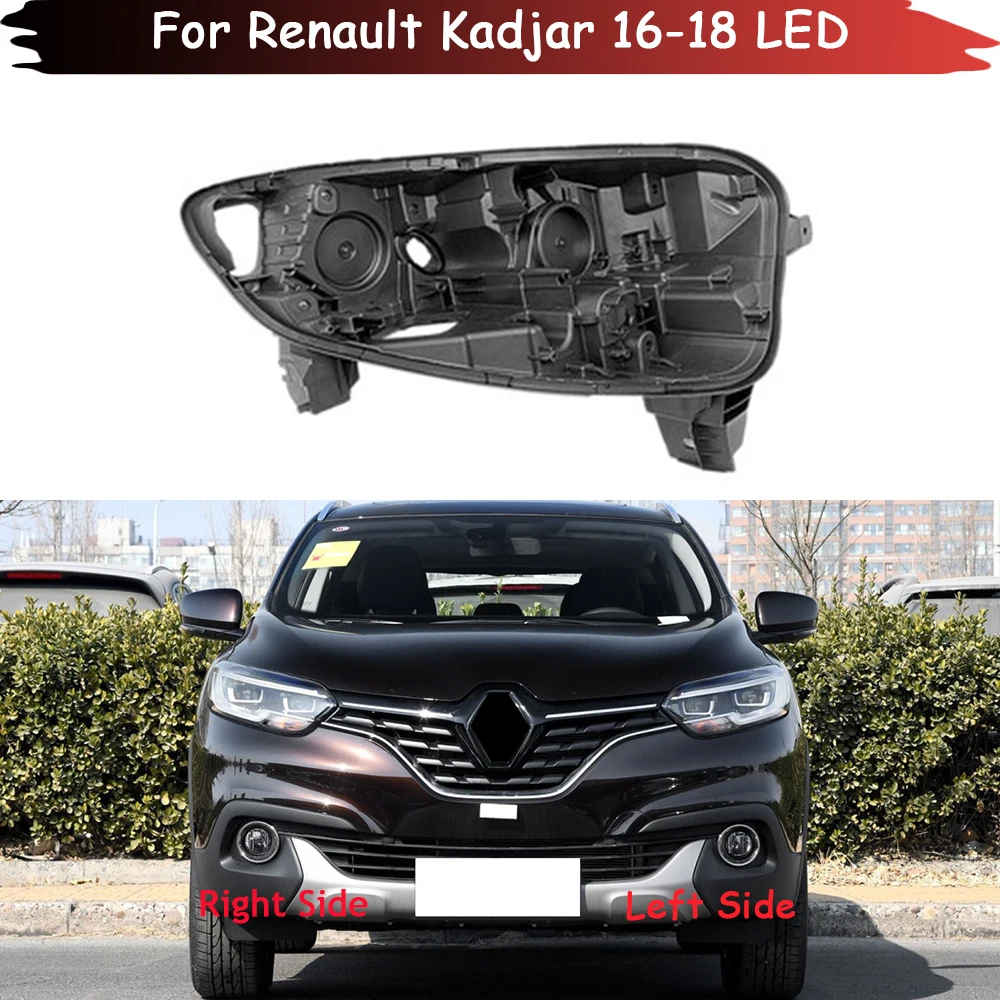 

Колпачки налобных фонарей для Renault Kadjar 2016 2017 2018, Светодиодные Автомобильные фары, крышка объектива, абажур, крышка лампы, налобный фонарь, стеклянный корпус