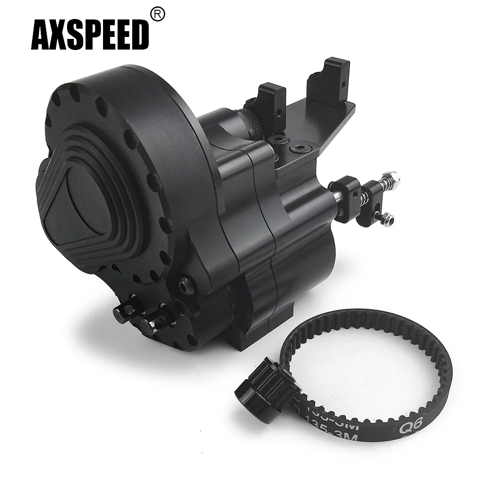 AXSPEED Metal 2 Speed Reverse Transmission Gearbox for Axial SCX10 Jeep Wrangler Wraith 90048 1/10 RC Crawler Car Truck Parts