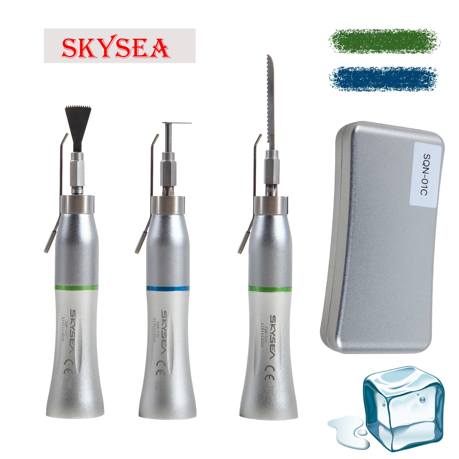 

SKYSEA External/Extra Water Dental Low Speed Drills 1:1/4:1 Surgical Saw Straight Handpiece for Electric E-type Micromotor