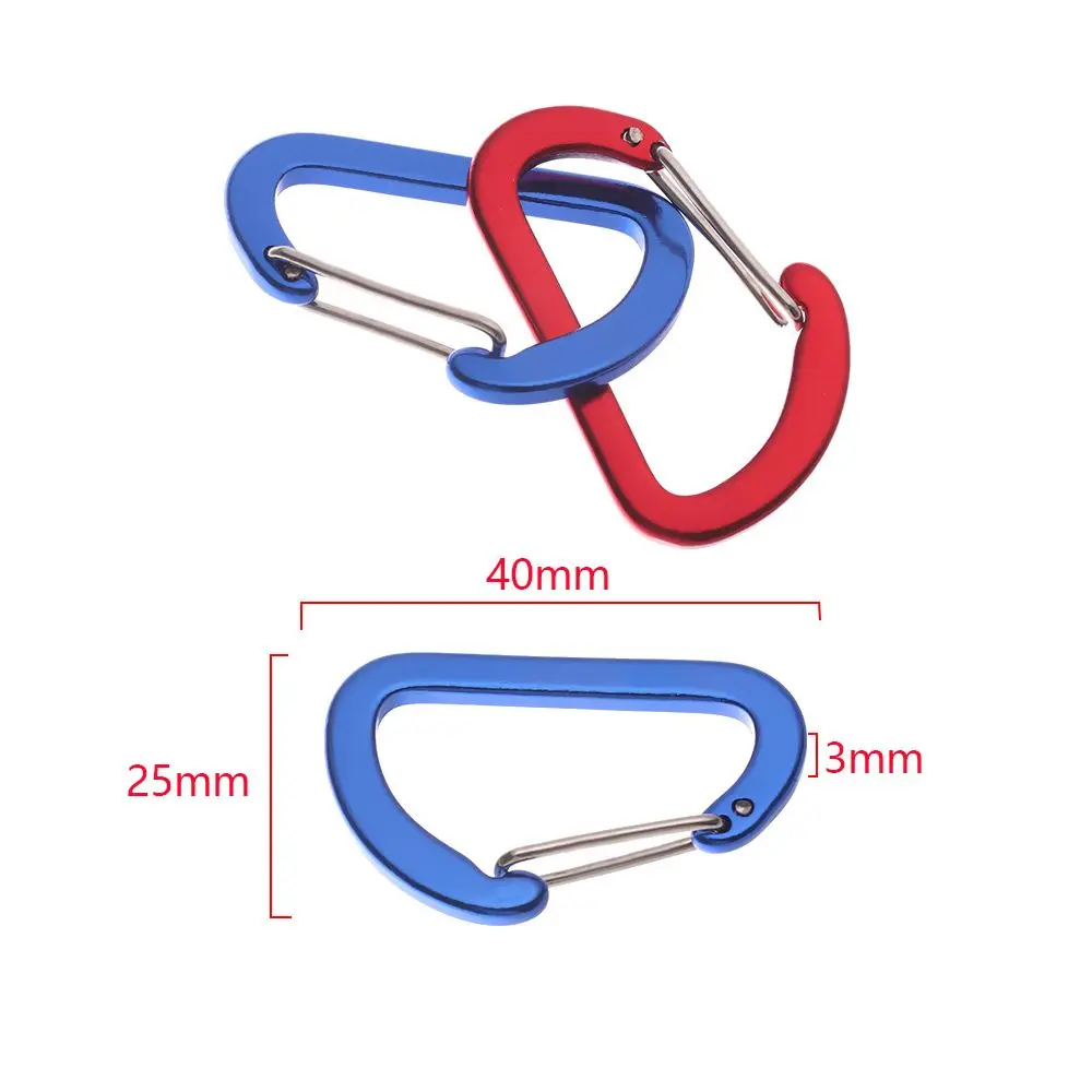 4pcs Karabiner Fishing Tool Aluminum Alloy Outdoor Camping Keyring Carabiner Climbing Snap Clip D-Ring Keychain climbing carabiner