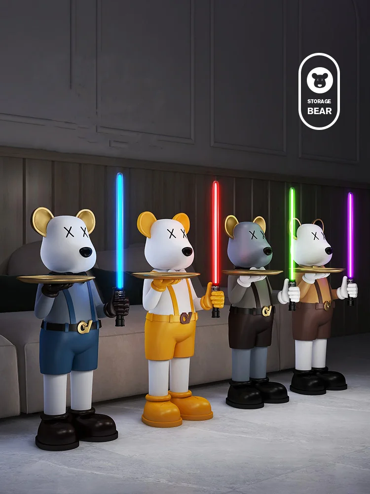 

Modern,Interior,Home Decor,Lightsaber Bear Figurines,Nordic,Art,Resin,Animal Figurine,Sculpture,Statue,Living Room,Decoration