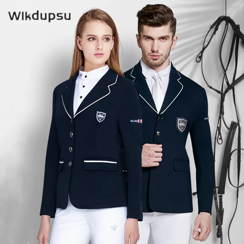 

Horse Riding Jacket Clothes Women Men Autumn Winter Long Sleeve Blazer Coat Equestrian High Quality Tops Horse Back Equipment