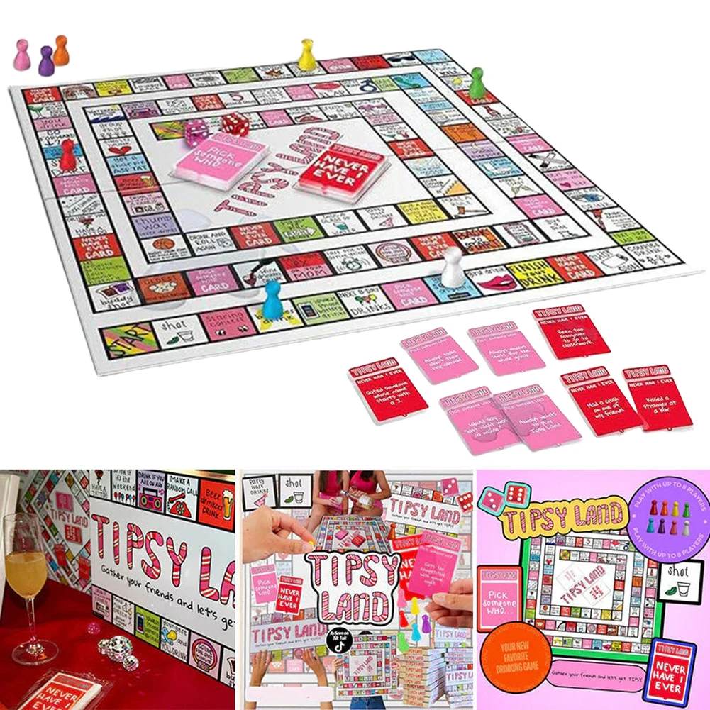 Tipsy Land – Fun Adult Drinking Board Game for Parties & Girls’ Night 3
