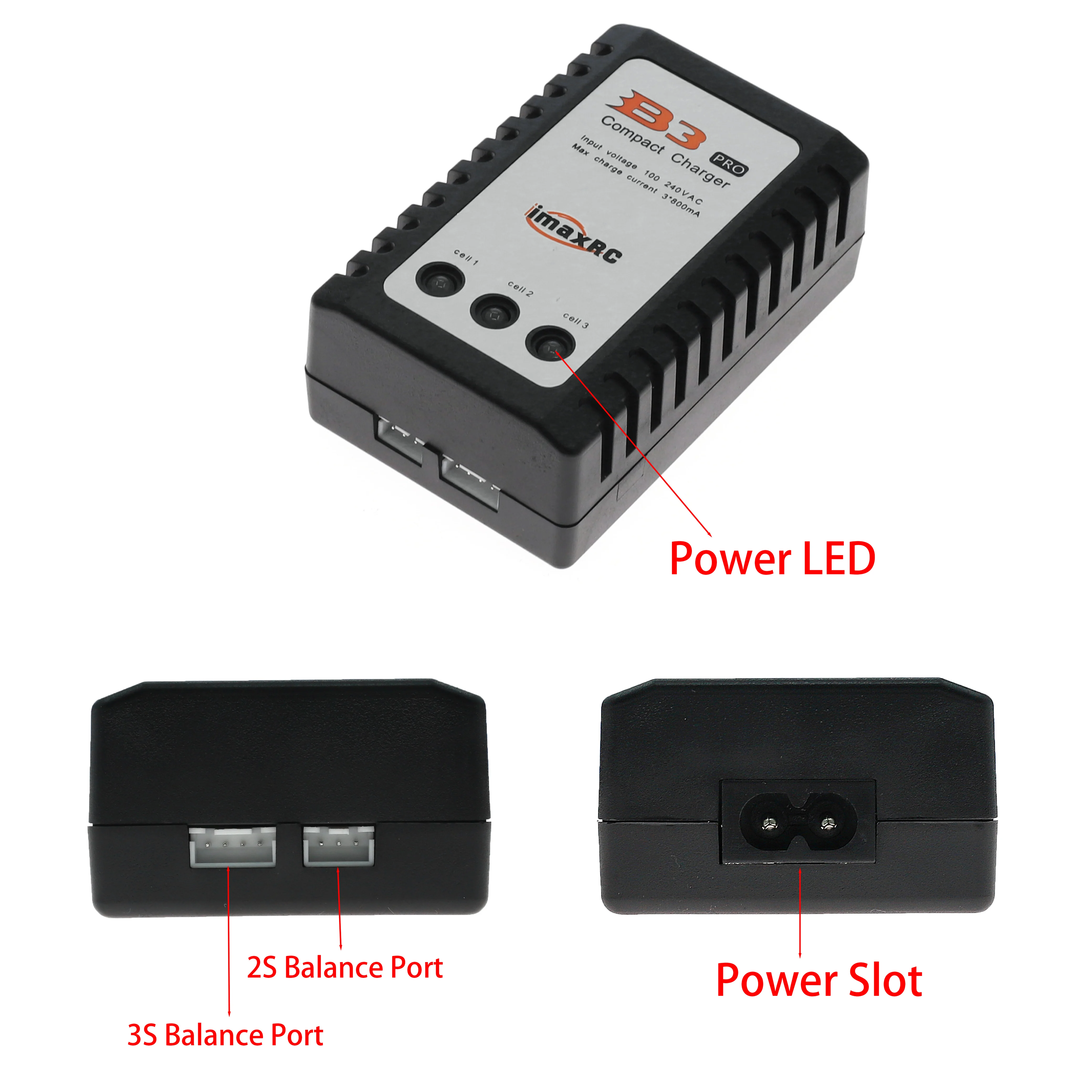 Chargeur LiPo 2-3S 850mA équilibreur multiport EU/US