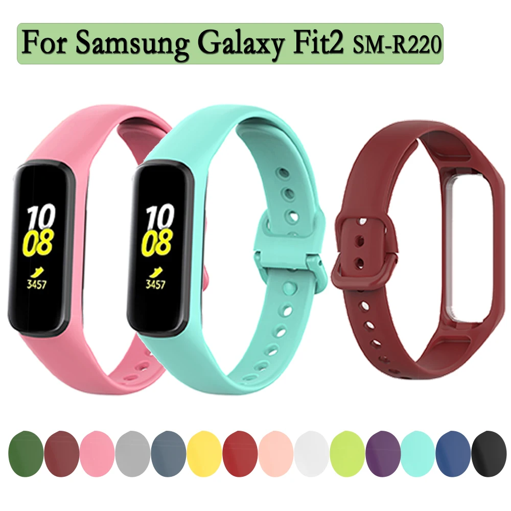 Cinturino per Samsung Galaxy Fit2 SM-R220 braccialetti di ricambio per cinturini in Silicone accessori per braccialetti Super leggeri