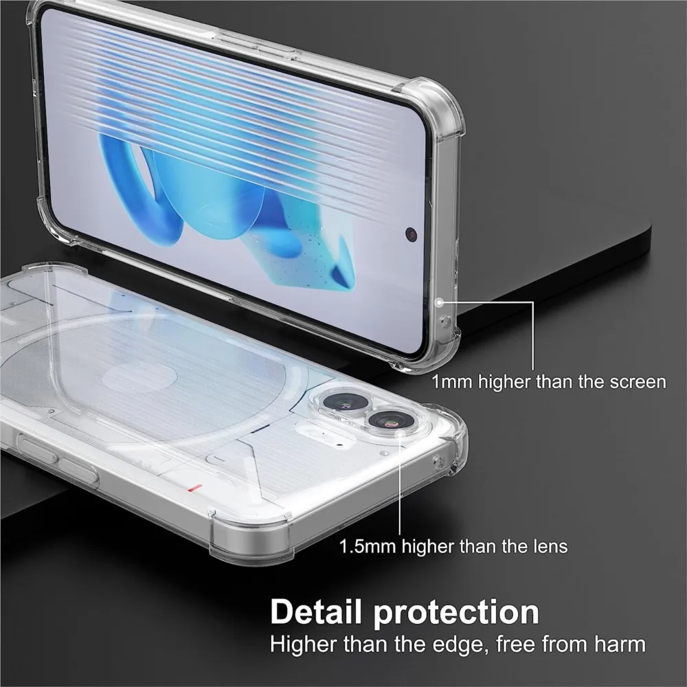 Enhanced Clear Shockproof Silicone Phone Case - Durable and Protective Cover