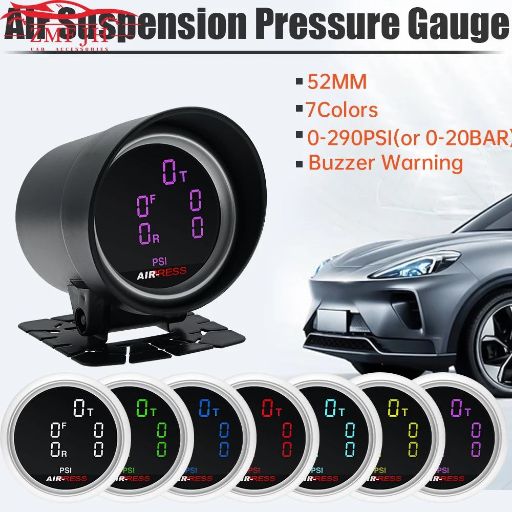 2Inch 52mm Air Suspension Pressure Gauge Both Bar and PSI Air Ride Air