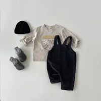 Newborn Infant Boys Girls Corduroy Jumpsuit Clothing 2024 Autumn Casual Baby Girls Bib Pants Overalls Romper for 0-3Y 4