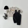 New Spring Toddler Baby Boys Girls Solid Corduroy Suspander Romper Soft Kids Basic Playsuit Jumpsuit Clothing 4