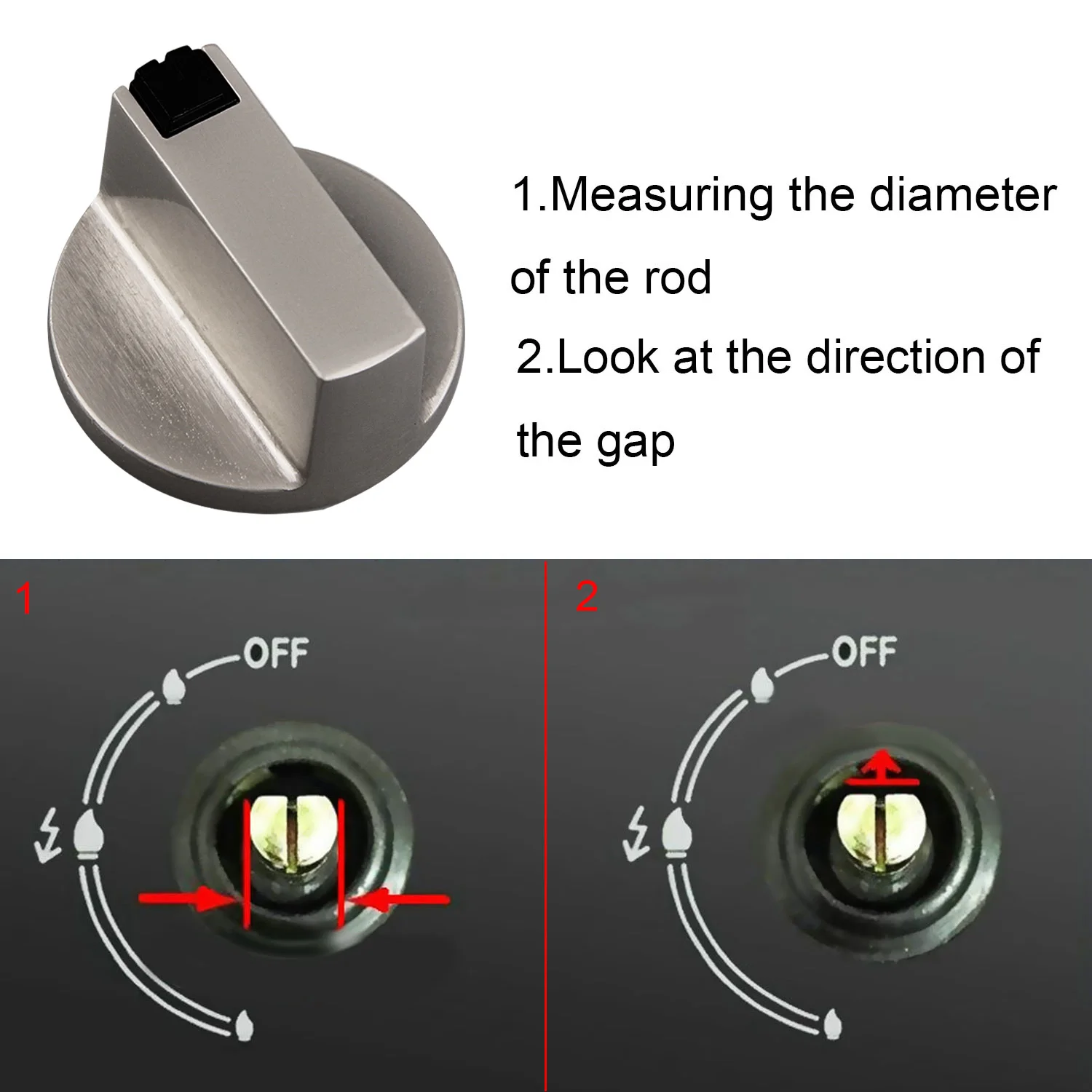 4PCS Universal Metal Rotary Switch Control Knobs Replacement Accessories rotary switch for Kitchen Cooker Gas Stove Handles Knob