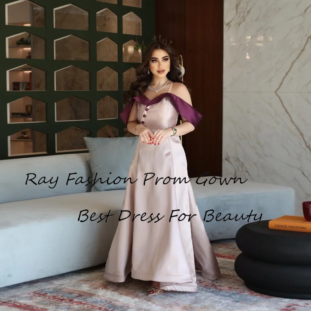 

Ray Fashion A Line Evening Dress Sweetheart Off Shoulder With Buttons For Women Formal Occasion Saudi Arabia فساتين سهرة