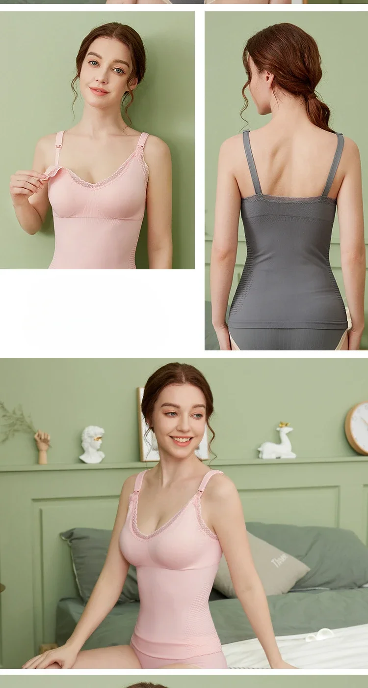 Breathable Comfortable Maternity Camisole Nursing Bra