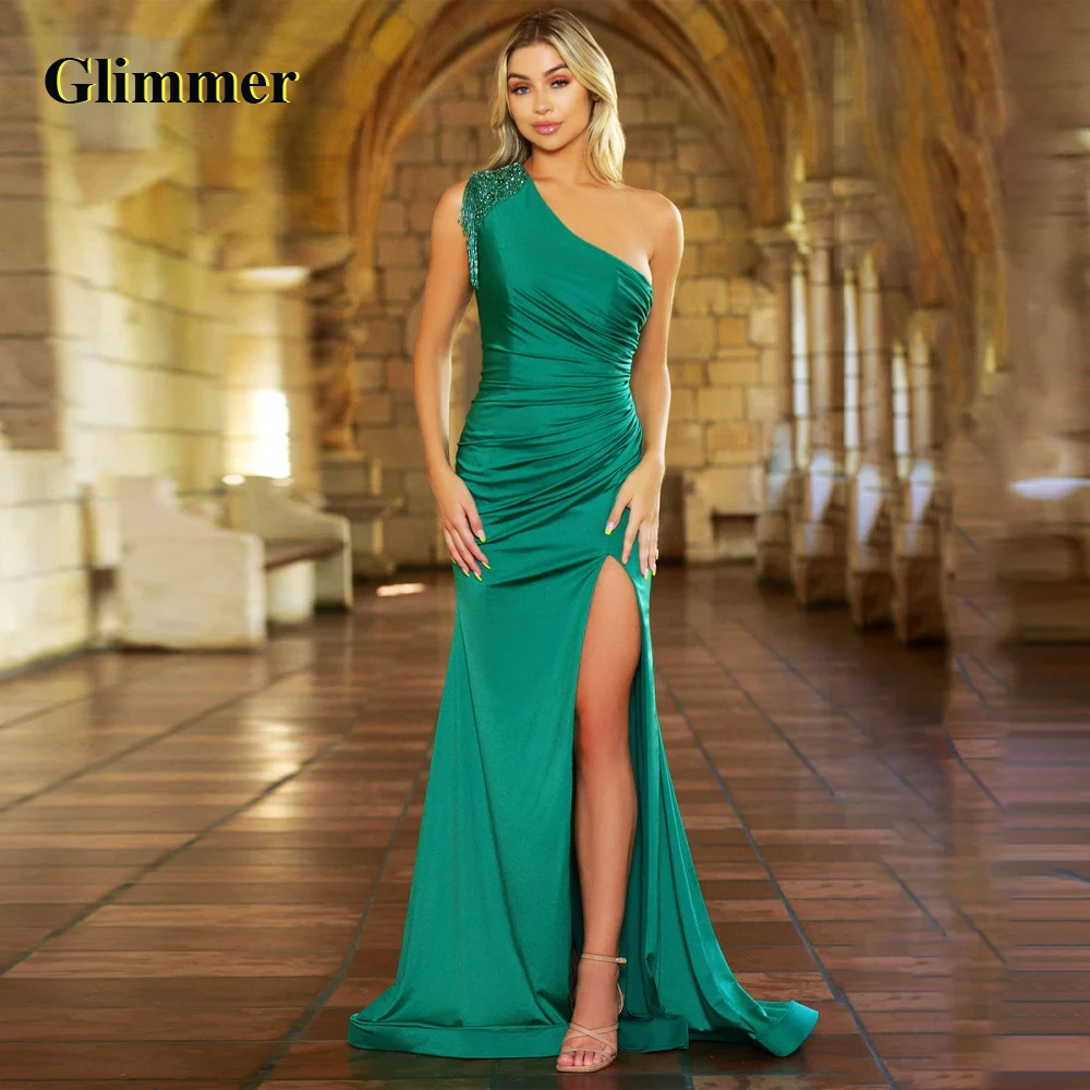 

Glimmer Mermaid Tassels Evening Dresses Formal Prom Gowns Custom Made Special Occasion Vestidos Fiesta De Noche Robe De Soiree