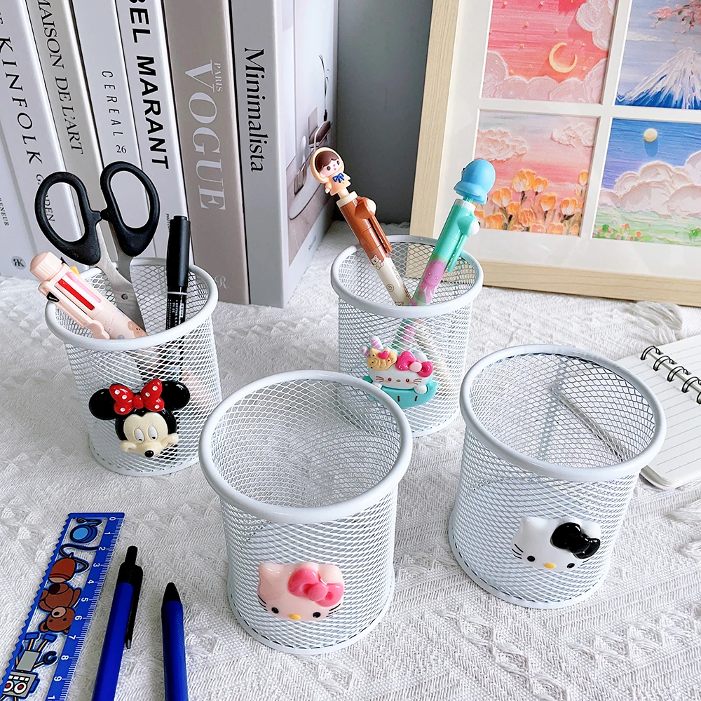 Cartoon Hellokitty Pen and Brush Holder Makeup Brush Bucket Stationery Storage