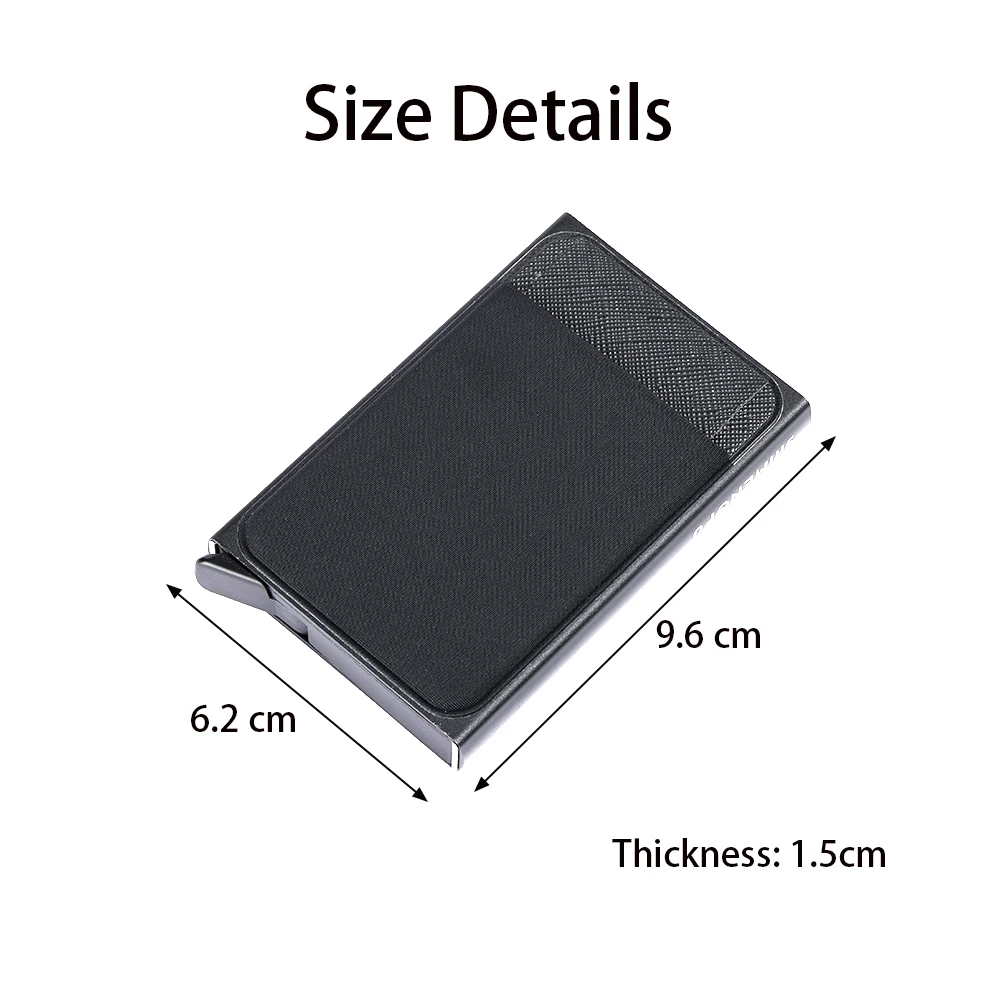 Thin Pop-out RFID Metal Card Holder Slim Aluminum Wallet Elasticity Back Pouch ID Credit Card Holder Travel Cardholder Purse leather wallet wallet card holder card holder credit card holder credit card wallet card wallet id card holder id card case wallet card bag document card wallet