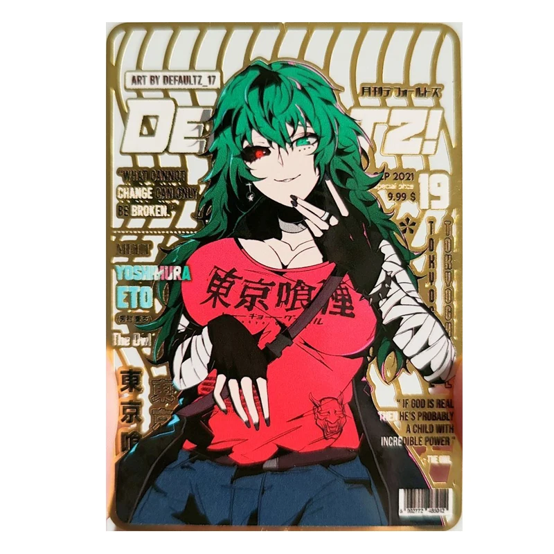 Anime Goddess Story DIY homemade metal cards Kitagawa Marin Terrible Tornado Yuuki Asuna Kamado Nezuko Fu Xuan Birthday present