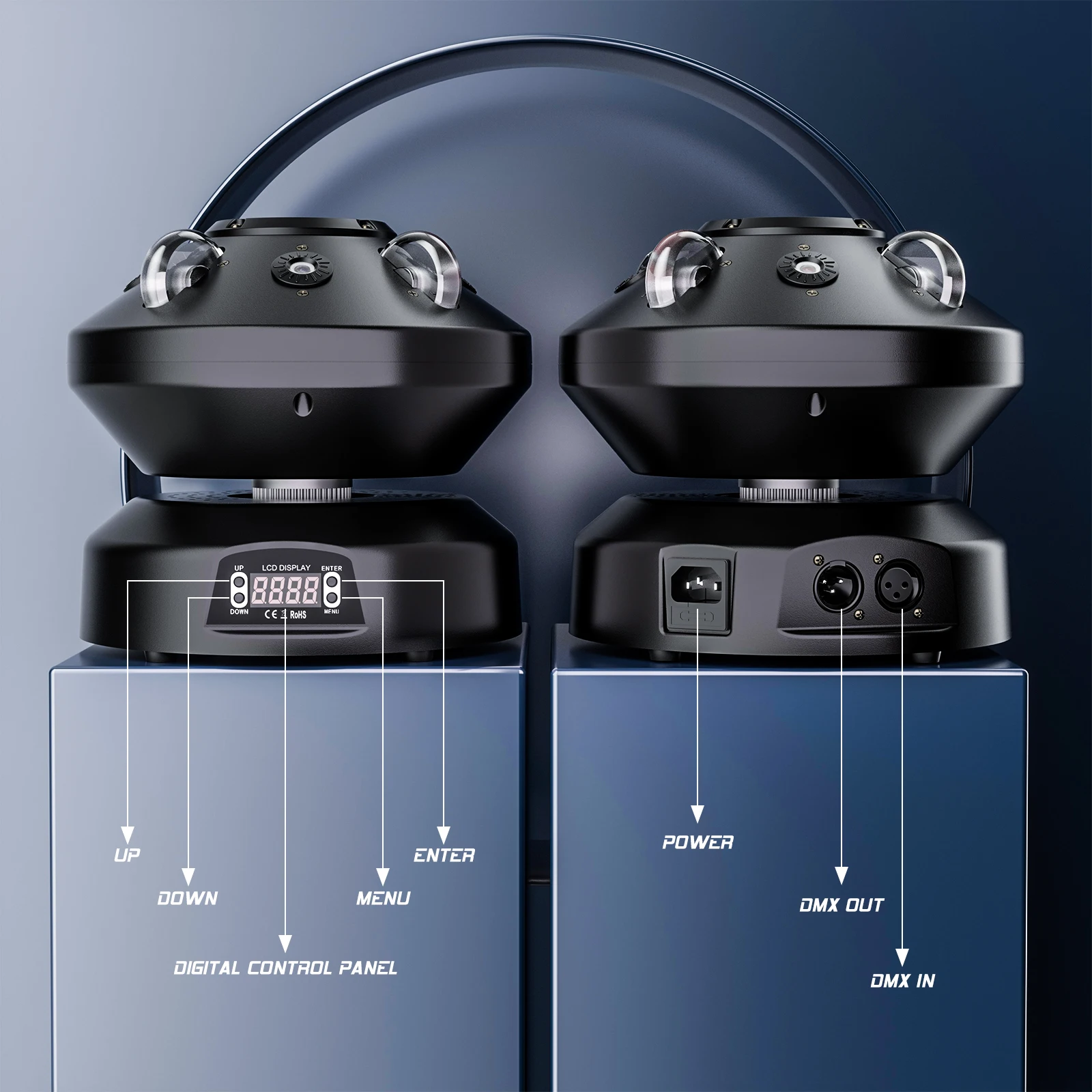 Description Picture 4 of item60W Moving Head Light Star Light Stage Light Fieryzeal Dance Birthday Bar Karaoke Christmas Wedding Decoration