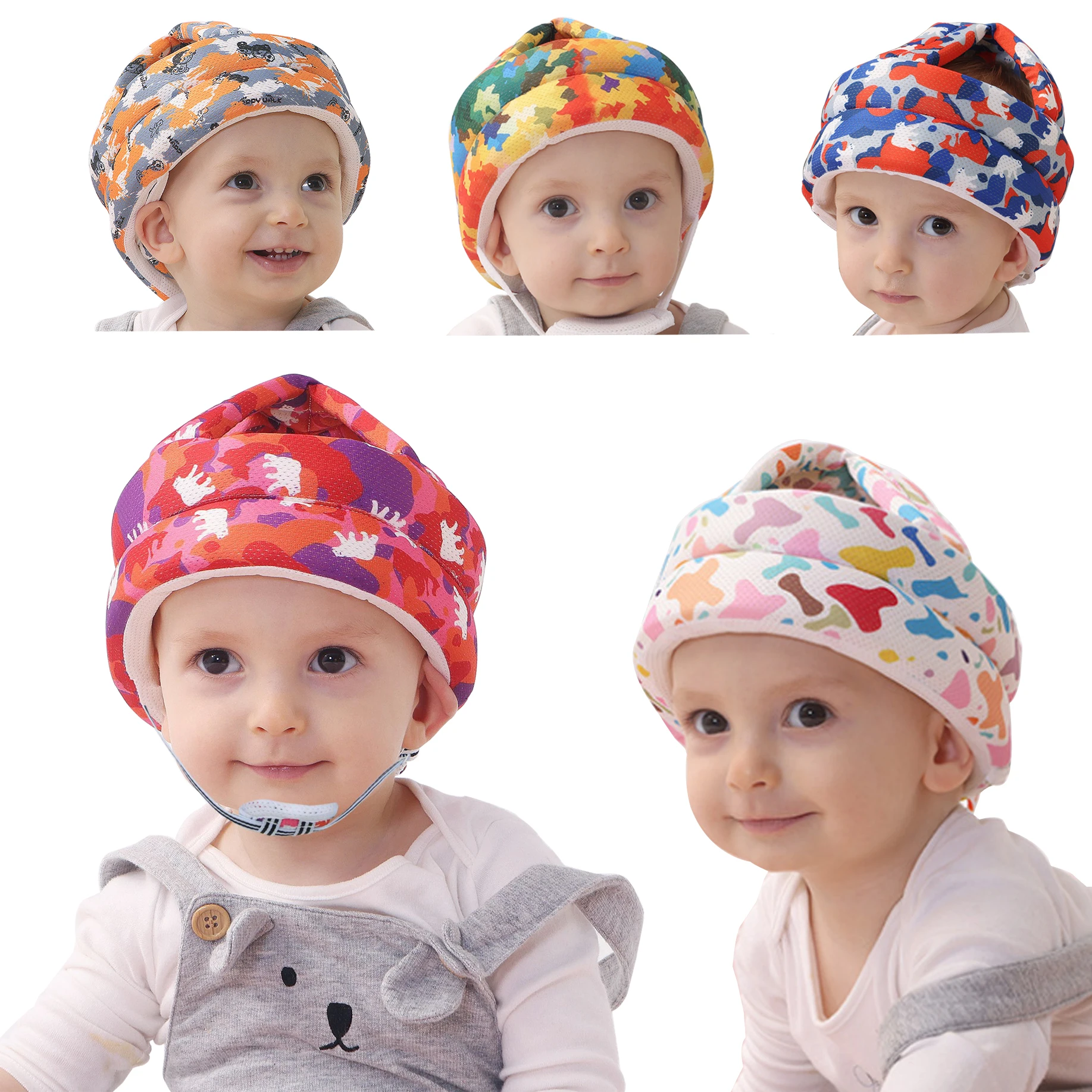 Toddler Baby Head Protection Cartoon Pillow Safety Infant Anti-fall Soft Cotton Children Protective Cushion Baby Safe Care Cap