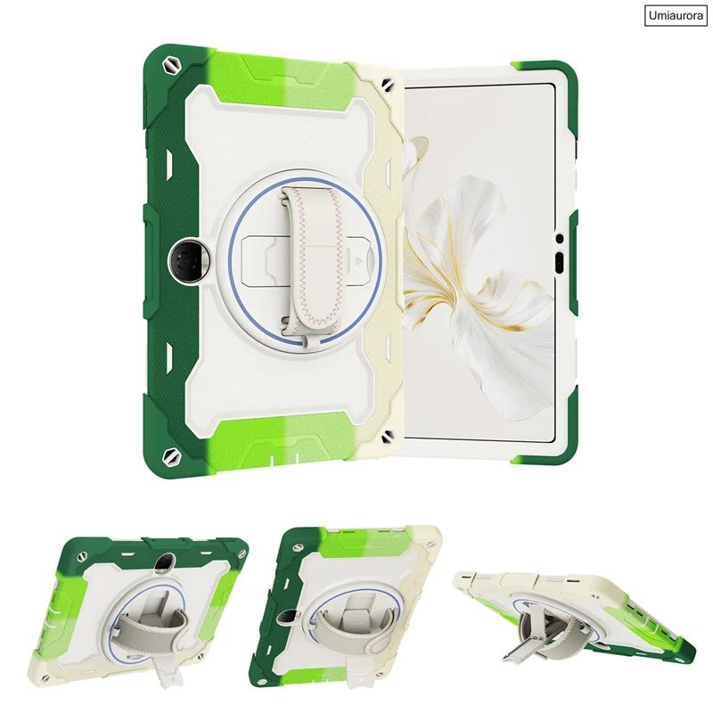 Heavy Duty Rugged Tablet Case with Stand and Strap - Shockproof