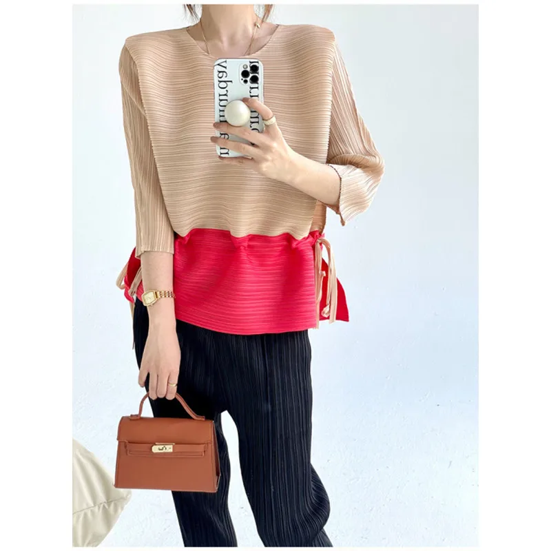 

2023 spring and summer new fashion loose round neck shirt long sleeve T-shirt