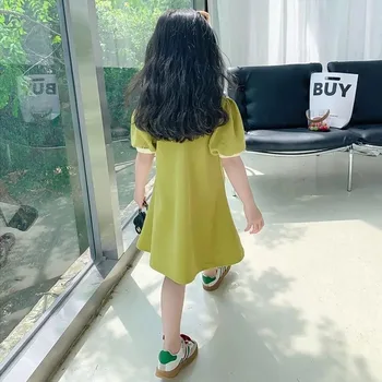 Girls Bubble Sleeve Dress 1