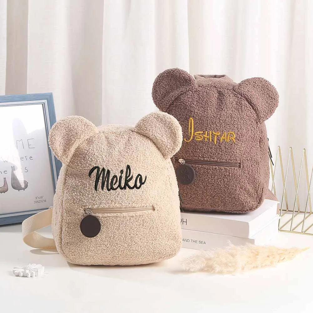 Personalized Embroidered Toddler Backpack Bag Lightweight Plush Bear Bag  Kids Custom Name Backpack Gift for Boys Girls Ladies - AliExpress