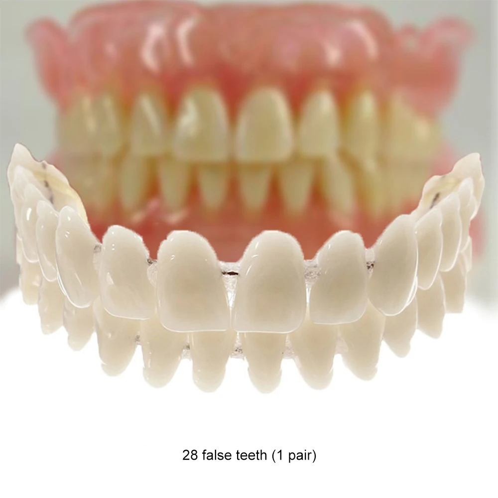 Resin False Teeth Whitening Dentures Temporary Fake Tooth Upper Lower Removable Dental Veneers dental products виниры для зубов