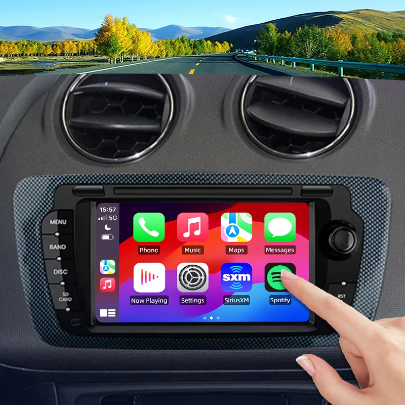7 Zoll RDS DSP BT 2 DIN Autoradio für Seat Ibiza 6j 2009–2013 5G WiFI GPS Wireless CarPlay Android Auto Intelligentes Autoradio