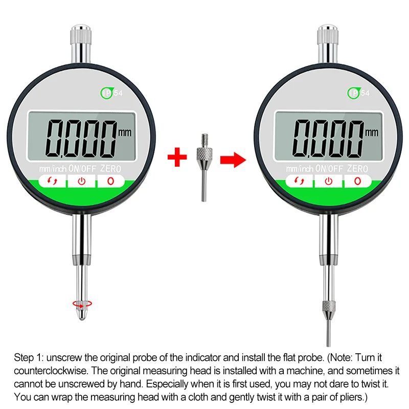Digital Dial Indicator 0-12.7mm IP54 Touch Display Depth Gauge Dial Depth Gage Base Accessory dial indicator gauge dial indicator