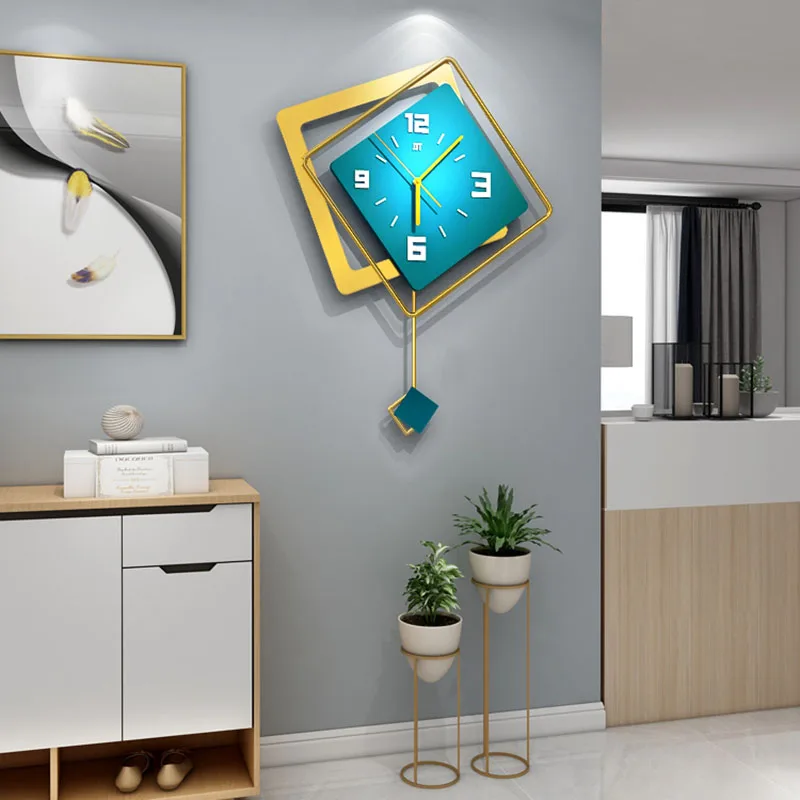 

Модные настенные часы с будильником, художественная роспись, современные корейские кварцевые простые креативные часы Xenomorph для интерьера, настенные часы, украшения для комнаты