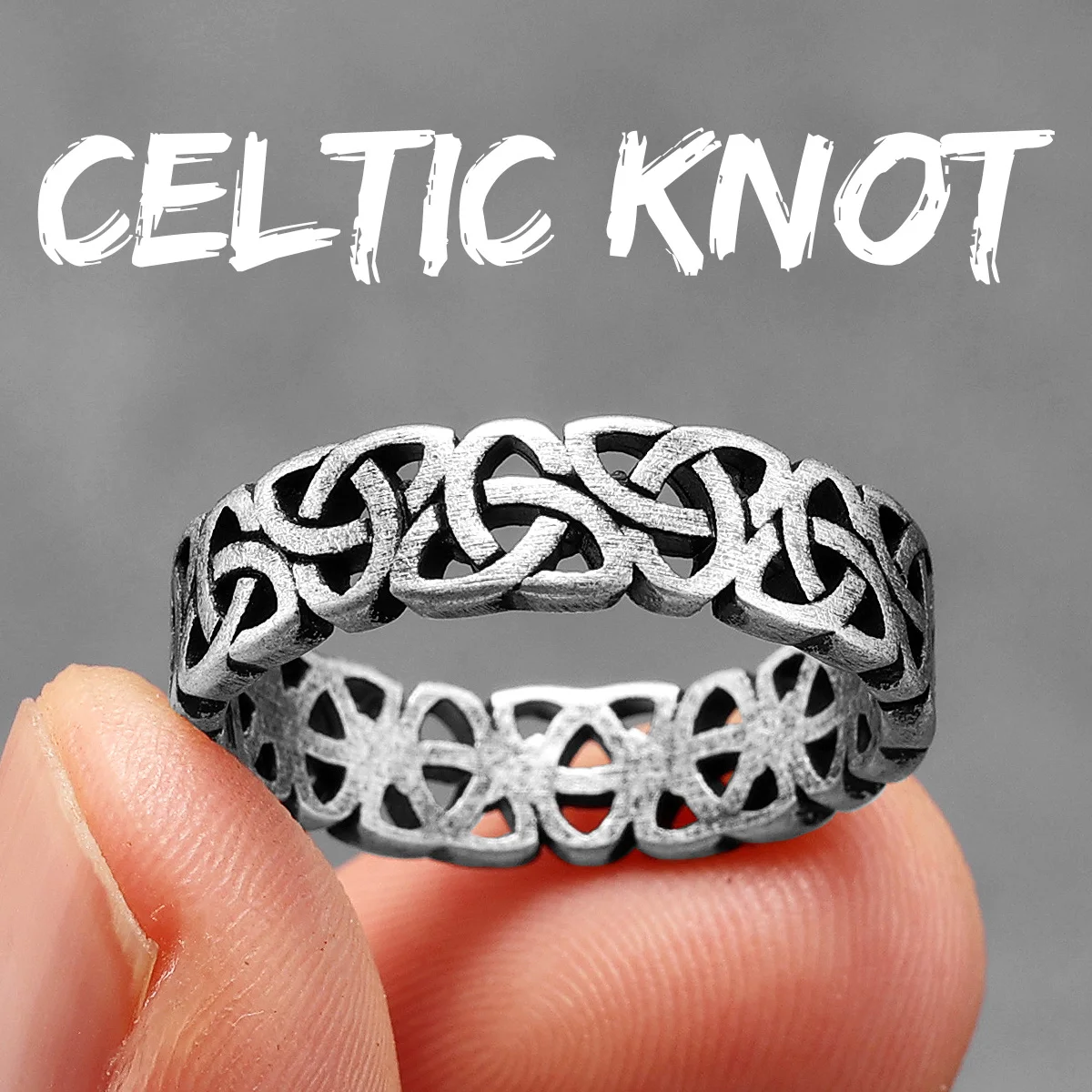 thumbnail image 1 of Retro Geometry Texture Men Rings Stainless Steel Women Jewelry Punk New In Stranger Things Fashion Accessories Gift Wholesale, 1 of 5