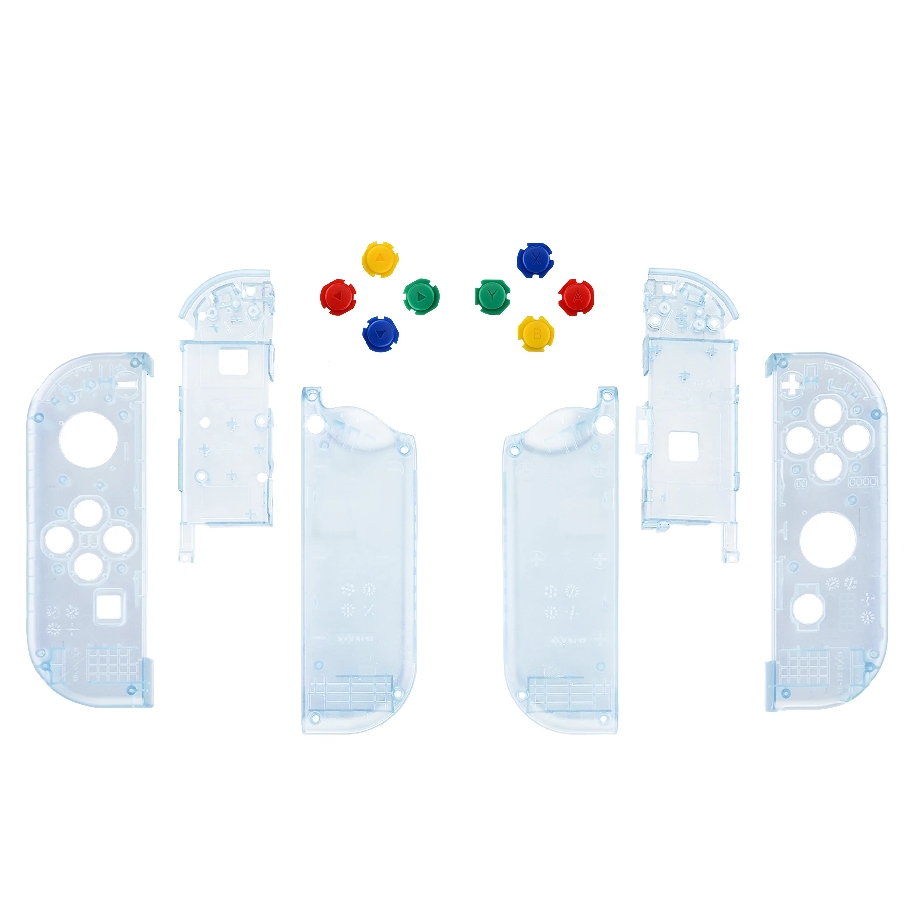 Nintendo Switch 本体のみ　クリアシェル　カスタム Amazon.co.jp: eXtremeRate Switch対応用カスタムDIY交換シェル