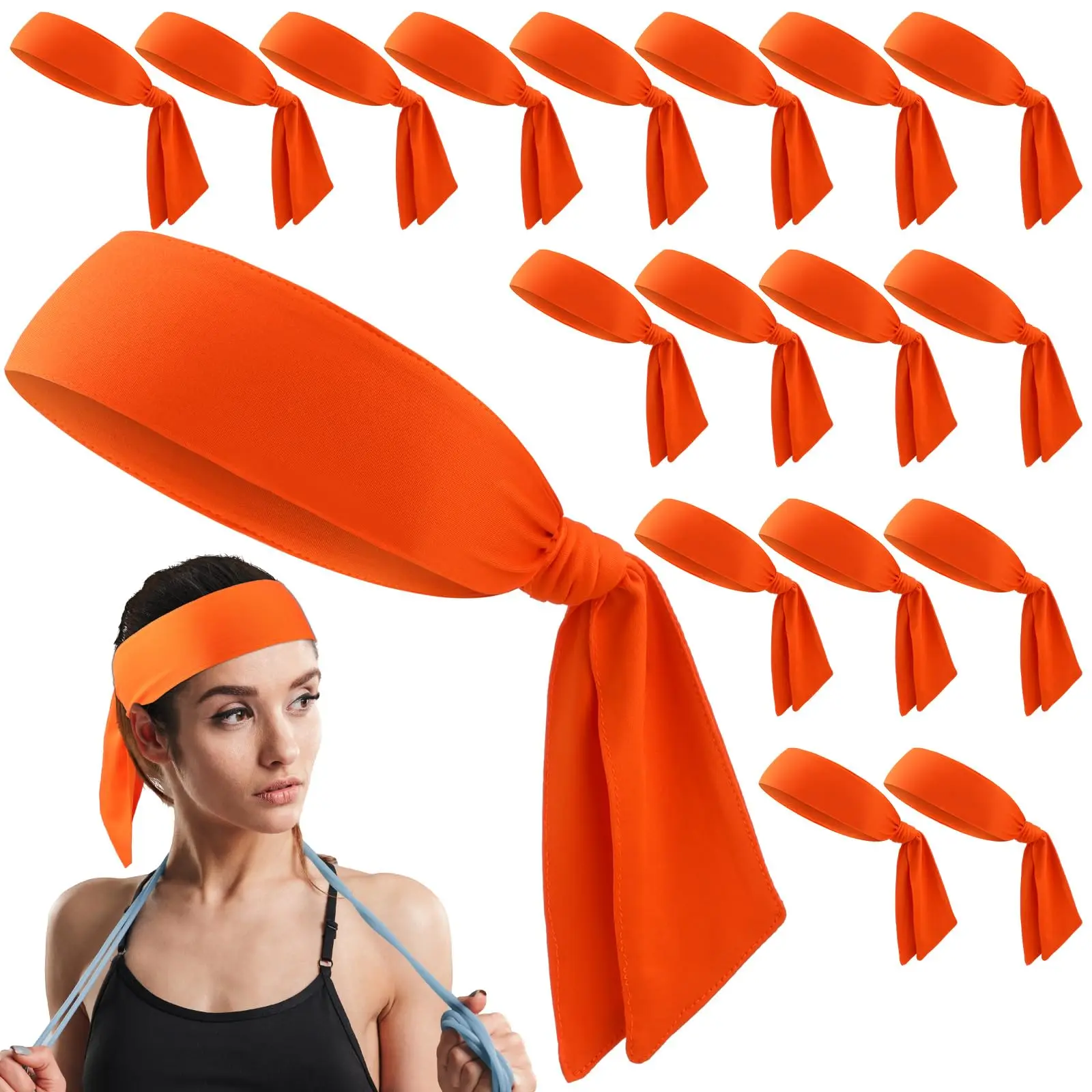 Bunte, atmungsaktive, schweißabsorbierende Outdoor-Stirnbänder, Tennis- und Karate- und Ninja-Stirnbänder, sportliche Schweißbänder für Männer und Frauen – Detail 35