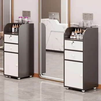 Salon Cabinet Morandi White Minimalism Cabinet Salon Furniture Beauty Spa Auxiliary Table Appliances Muebles De Manicurista